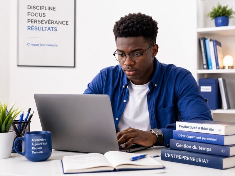 Étudiant préparant ses concours
